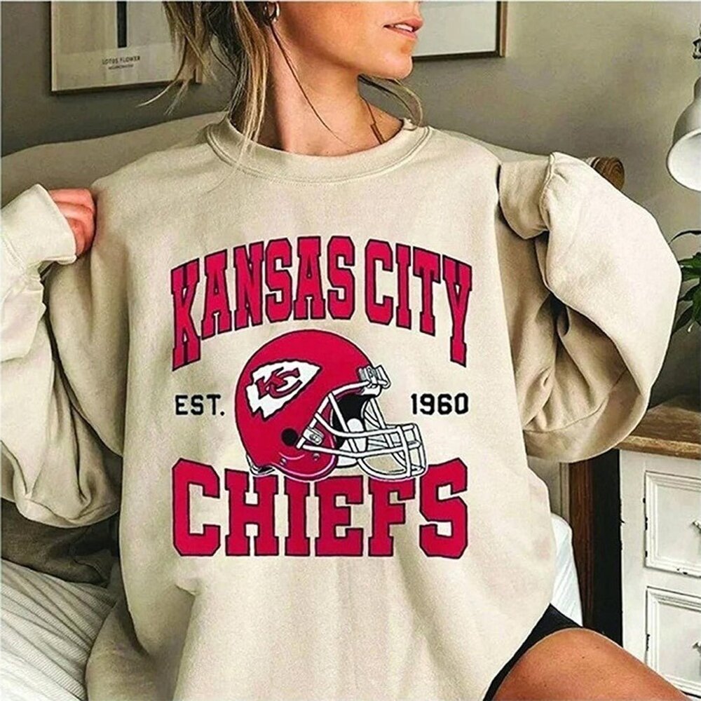 Vintage 90s Kansas City Chiefs Sweatshirt Retro NFL Crewneck Football Fan 79